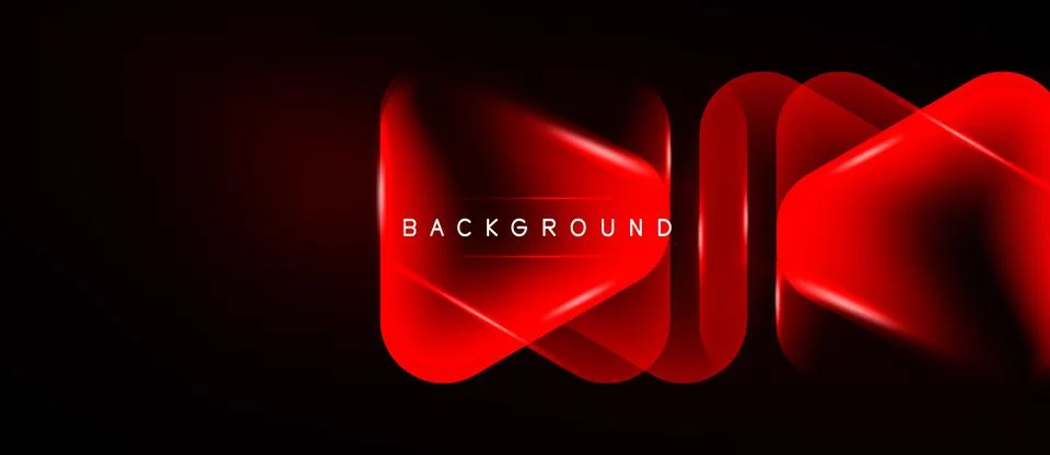 Abstract red layers over black backdrop. Dynamic shapes create modern visual Stock Illustration