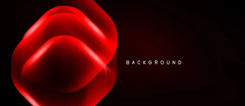 Abstract red layers overlap dark background. Gradient effect creates depth, Illustrazione stock
