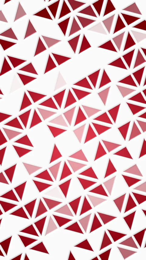Abstract red light animated background. Mosaic of blinking triangles. Looped Stock Footage 307220355