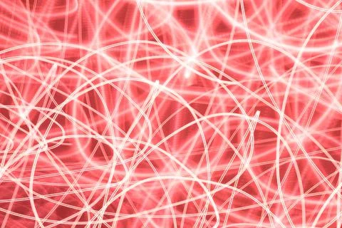 Abstract red light background. Long exposure photography Stock Photos