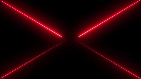 Abstract red light beams form x shape motion. Vidéo 331898180