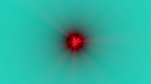 Abstract red light burst with teal background in motion Vídeo Stock 342087296