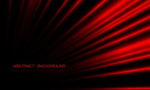 Abstract red light fast zoom speed on black design modern luxury futuristic Stock Illustration