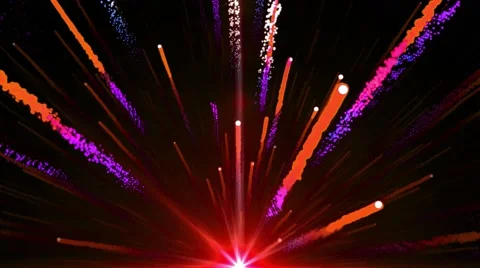 Abstract red light fireball fireworks shooting with shiny trail background Stock Footage 60077777