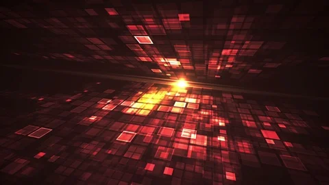 Abstract red light flashing rectangle grid perspective motion graphic Stock Footage 106552753