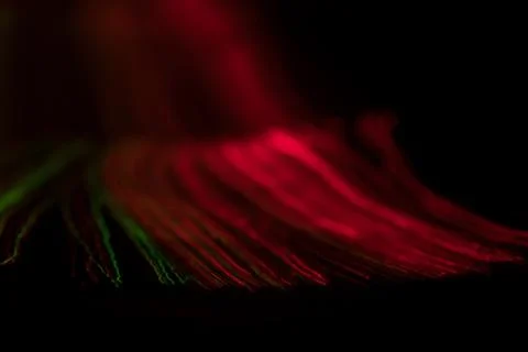 Abstract Red Light Flow with Motion Blur on Dark Background Foto stock