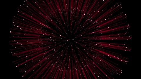 Abstract red light particles explosion on black background, seamless loop Stock Footage 327567701