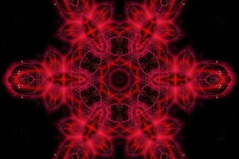 Abstract red light pattern on black Illustrazione stock