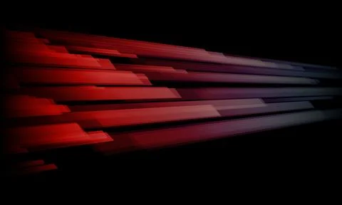 Abstract red light rays background with glowing rectangular shapes. speed power. Stock Illustration