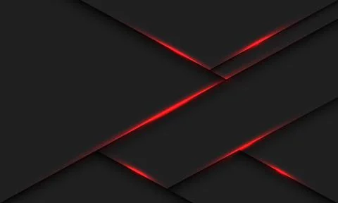Abstract red light shadow geometric on dark grey design modern futuristic tec Stock Illustration