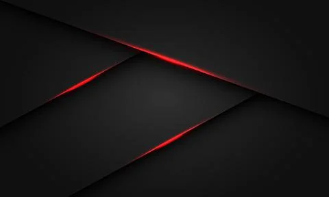 Abstract red light shadow triangle on dark metallic design modern luxury futu Stock Illustration