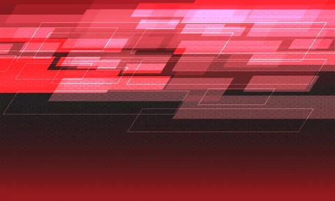 Abstract red light speed geometric hexagon mesh design modern futuristic back Stock Illustration