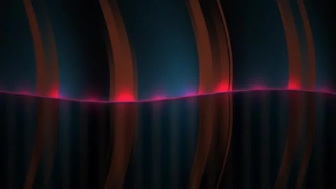 Abstract red light streaks on dark background with reflection. Stock Footage 337499166