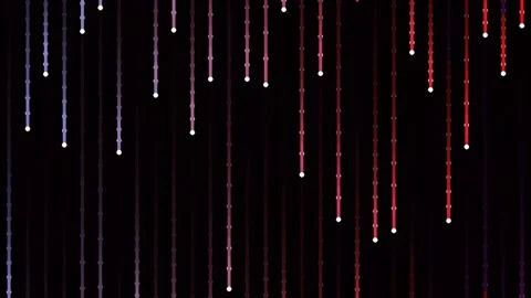 Abstract Red Light Trails Falling Effect on Black Background - Digital Ener.. Stock Footage 341056995