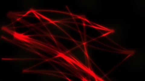 Abstract Red Light Trails Forming Network Patterns on Black Background. Stock Footage 334512098