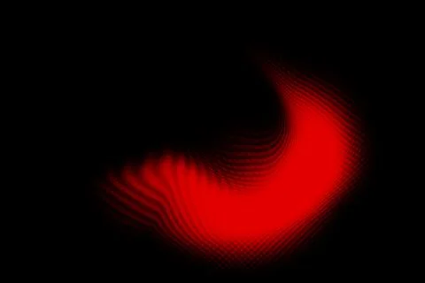 Abstract red light wave on black background, glowing motion blur curve design Stock Illustration