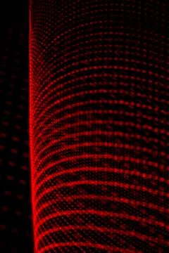 Abstract red lights. Electricity in geometric form. Pattern forming points Stock Photos