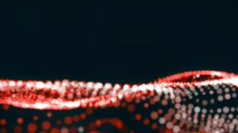 Abstract red lights wave Stock Footage 678113