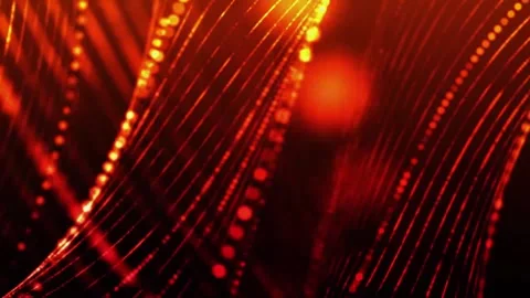 Abstract Red Lines And Particles Background Loop Stock-Footage 202131024