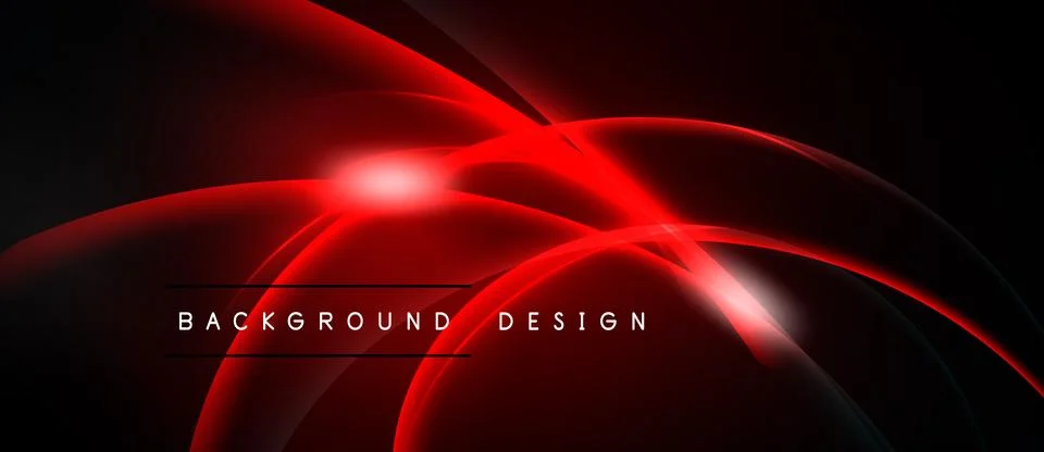 Abstract red lines create dynamic energy. Bright central glow emphasizes desi イラスト素材