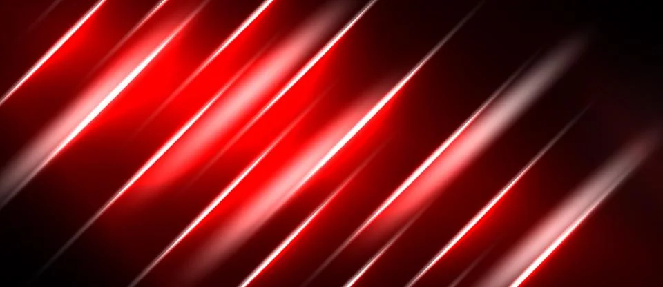 Abstract red lines create dynamic diagonal pattern. Dark background emphasize Stock Illustration