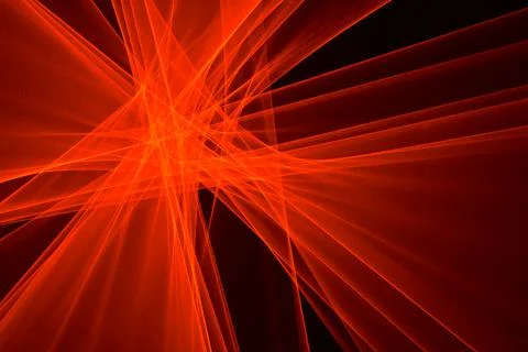 Abstract red lines drawn by light on a black background Stock Illustration