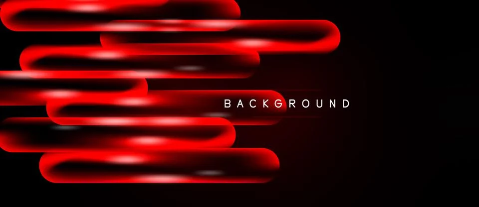Abstract red lines over black background. Modern design element, dynamic Stock Illustration