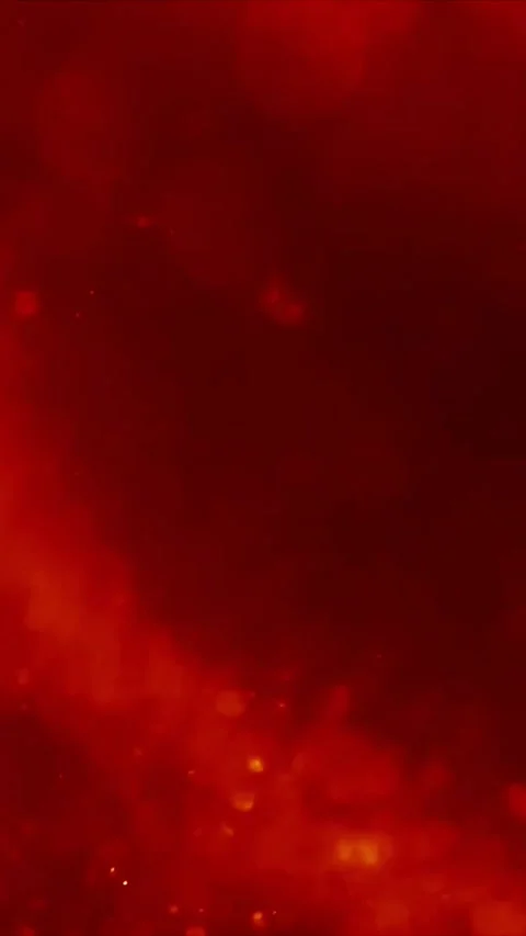 Abstract red liquid background with floating particles and soft glowing light Stock Footage 347692337