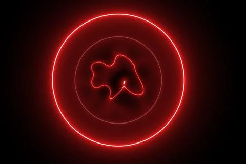 Abstract red liquid on a black background. Stock Photos