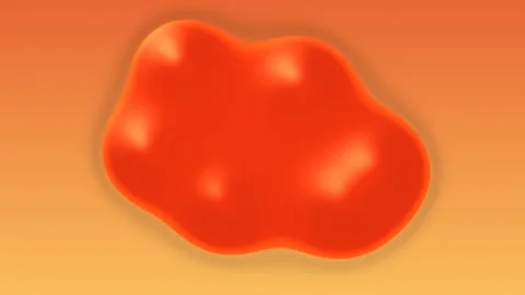 Abstract red liquid blob shape floating on a soft gradient background repre.. Stock-Footage 347244176