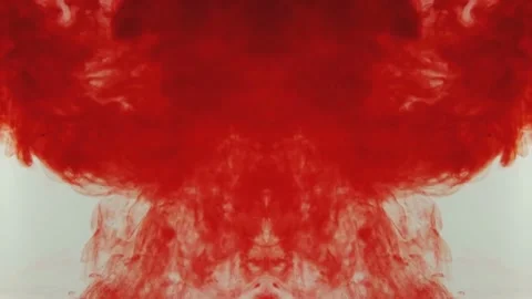 Abstract Red Liquid Flow with Artistic Patterns Stock Footage 305146268
