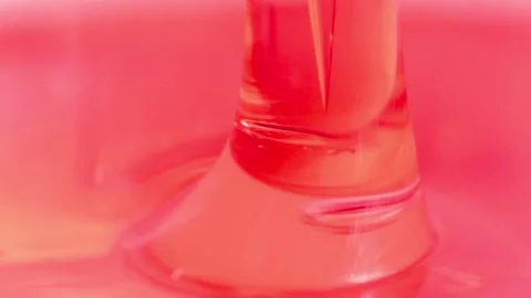 Abstract red liquid flowing dynamic macro shot close-up perfect for backgro.. Stock-Footage 341802094