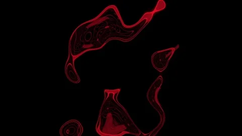 Abstract red liquid wave animation a flowing featuring structures Video stock 337956106