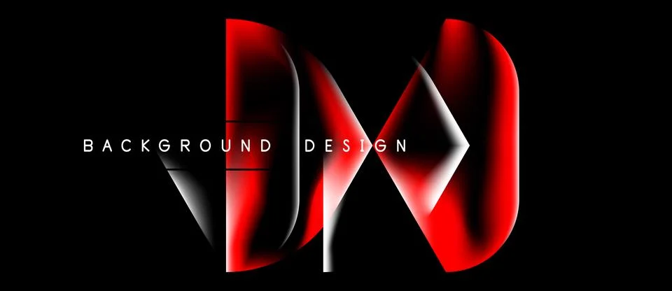 Abstract red logo design over black background. Modern lettermark with gradie Stock-Illustration