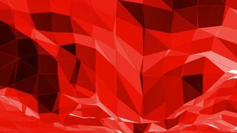 Abstract red low poly surface as Cartoon modern background in stylish low poly Stock Footage