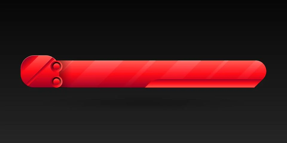 Abstract red lower third breaking news headline title banner bar template Stock Illustration