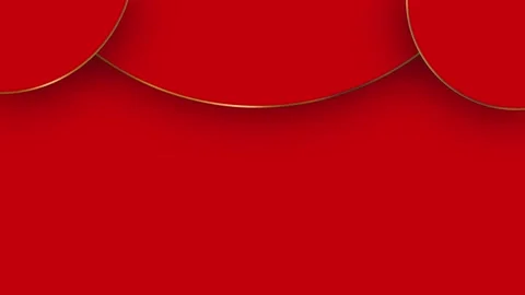 Abstract red Luxury 4k background Circle pattern with gold lines Stock Footage 230079226
