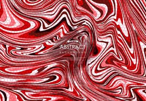Abstract red marble design with pattern of particle cell design artwork Stock Illustration