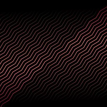 Abstract red metallic diagonal chevron line pattern on black background and t Stock Illustration