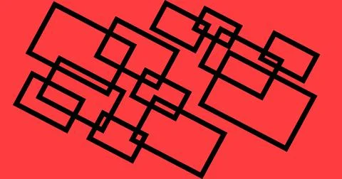 Abstract red modern geometric structure background for art banner Stock Illustration