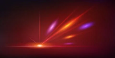Abstract Red Neon Background with Bright Ray Halo 스톡 일러스트