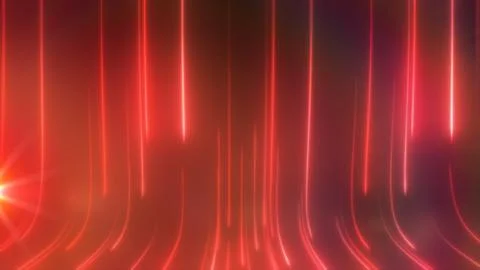 Abstract red neon background with bright vertical light streaks, warm glow,.. Stock Illustration