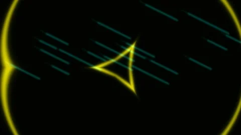 Abstract red neon circular logo animation reveal on black background Stock Footage 336771262