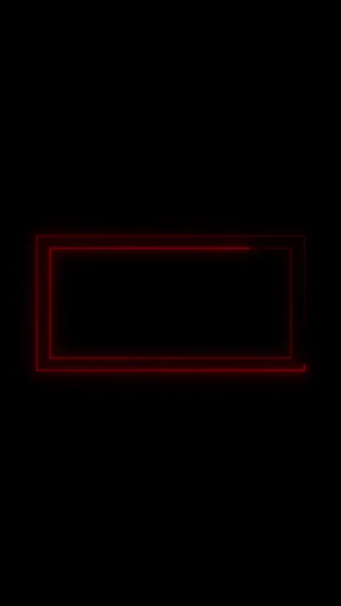 Abstract red neon double rectangular frame moving on a black background, pe.. Vidéo 332880186