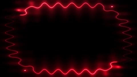 Abstract Red Neon Frame Stock Footage 284400452