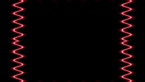 Abstract Red Neon Frame Stock Footage 284402688