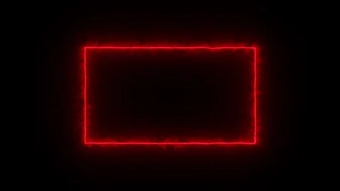 Abstract red neon glowing rectangle box frame seamlessly loops against a de.. Stock Footage 333032467