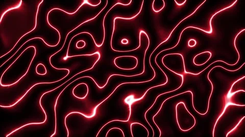 Abstract red neon light lines moving on dark background seamless loop video.. Stock Footage 339751624