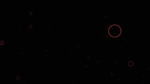 Abstract red neon shapes background 動画素材 163335669