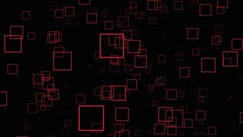 Abstract red neon shapes background Vidéo 163335707